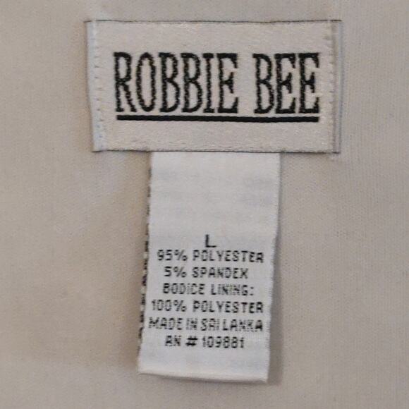 Vintage Robbie Bee Brown Polka Dot Dress Size L 95% Polyester - Picture 5 of 8